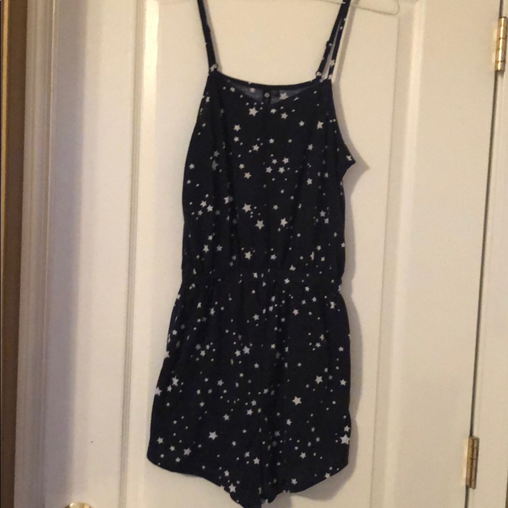 Cotton On Navy/White Star Romper - Small